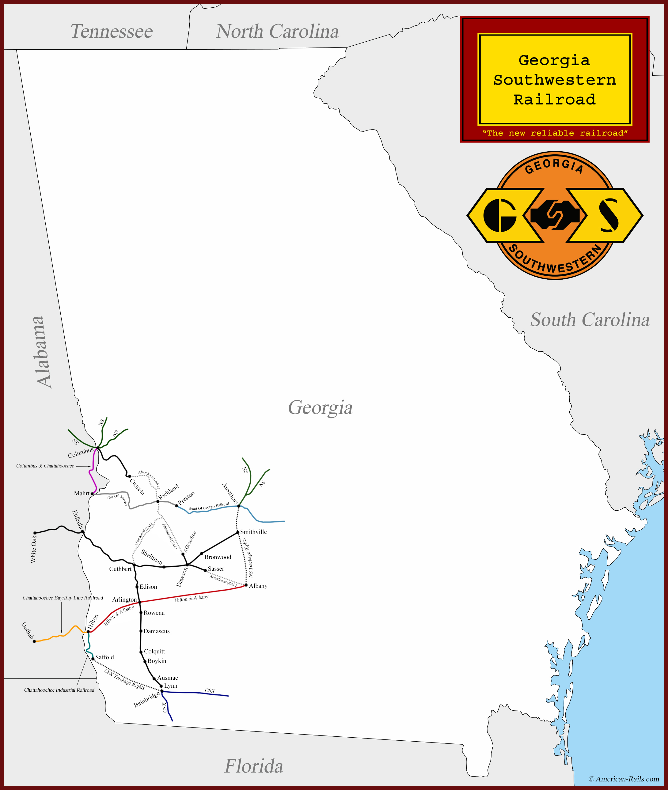 Georgia Southwestern Railroad Map Roster More