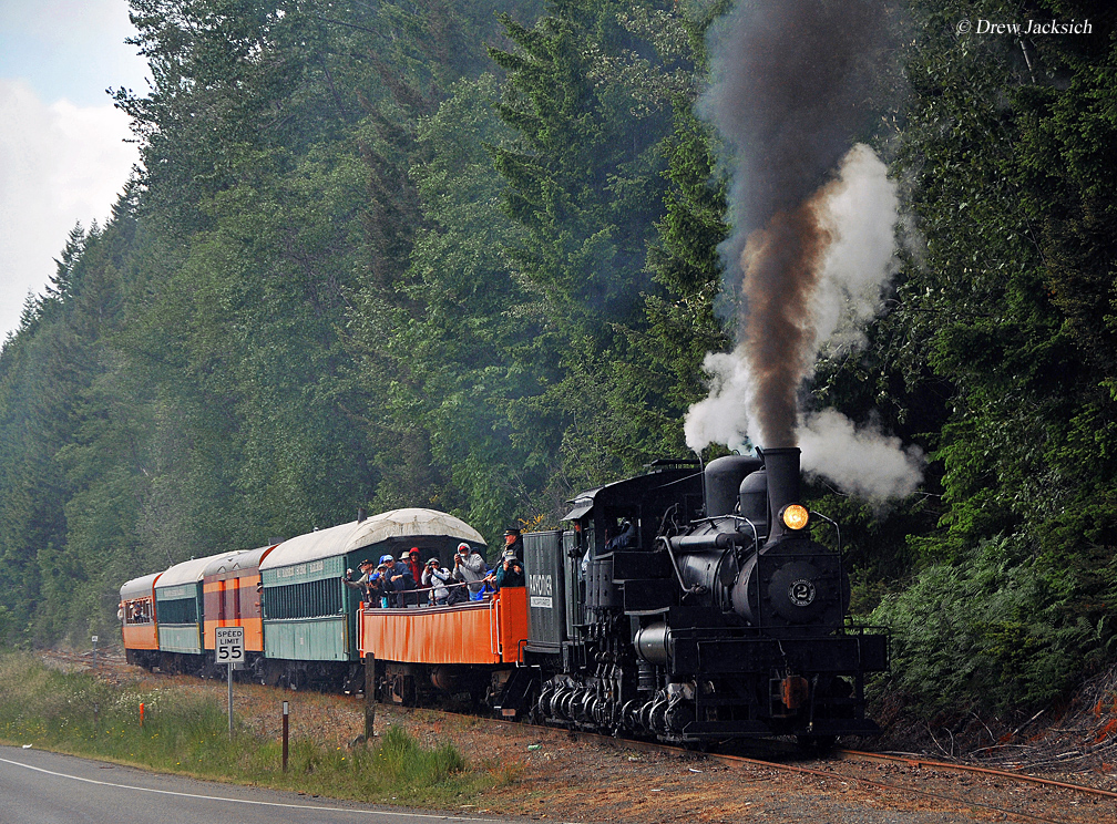 Поезд вашингтон. Mount Rainier Scenic Railroad SLCO 2-8-2t no.17.