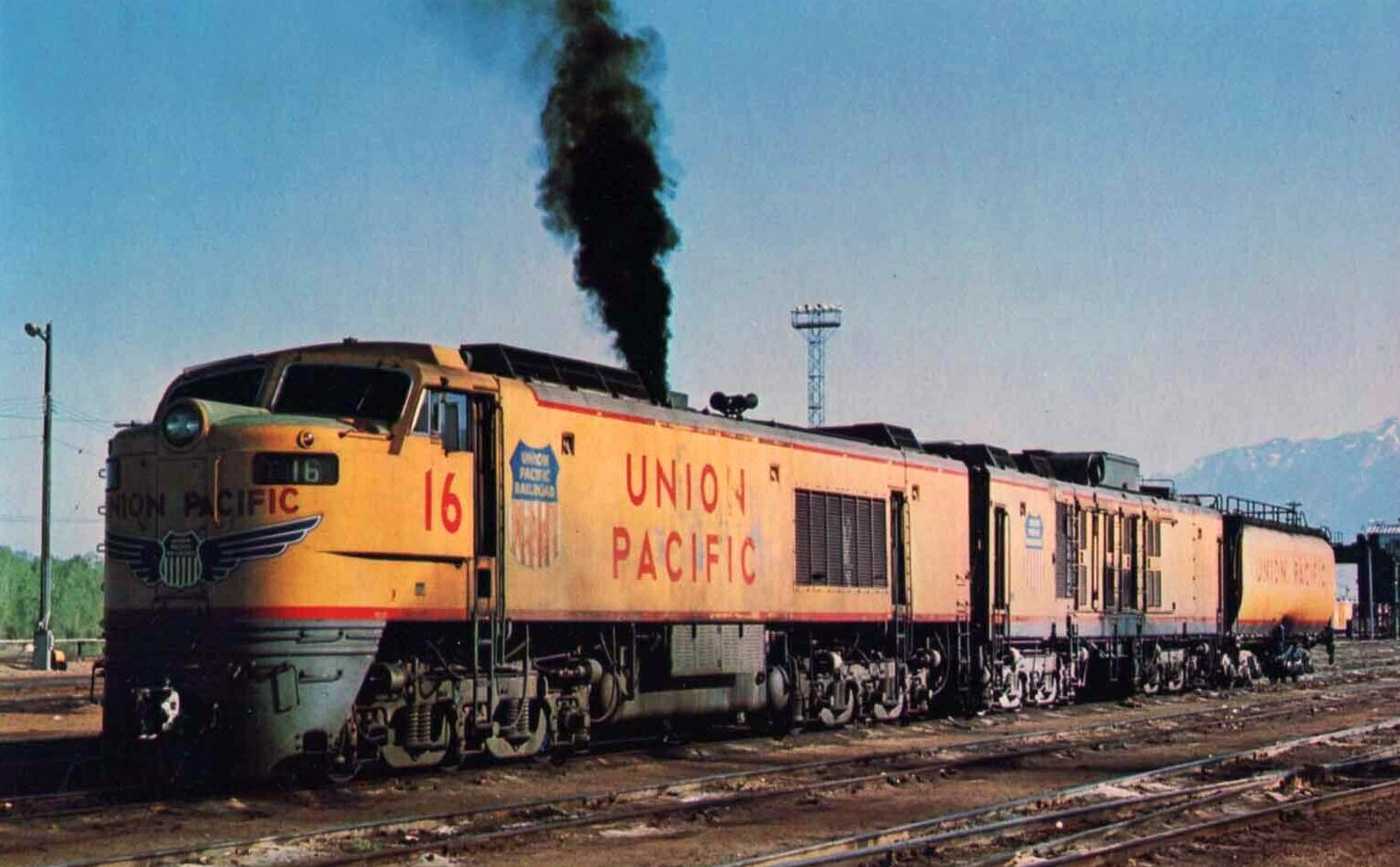 Up Union Pacific Gas Turbine Electric Locomotive Engine No Old Train ...