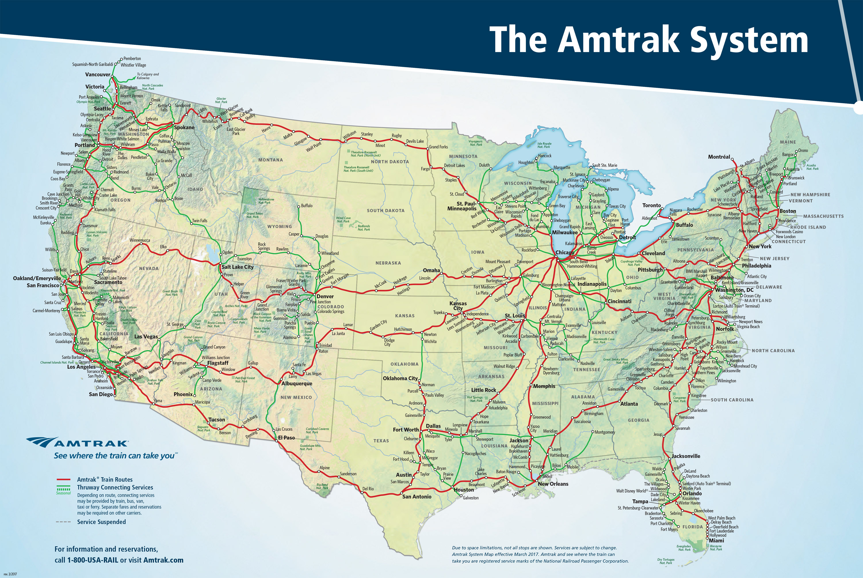 Amtrak Routes Map