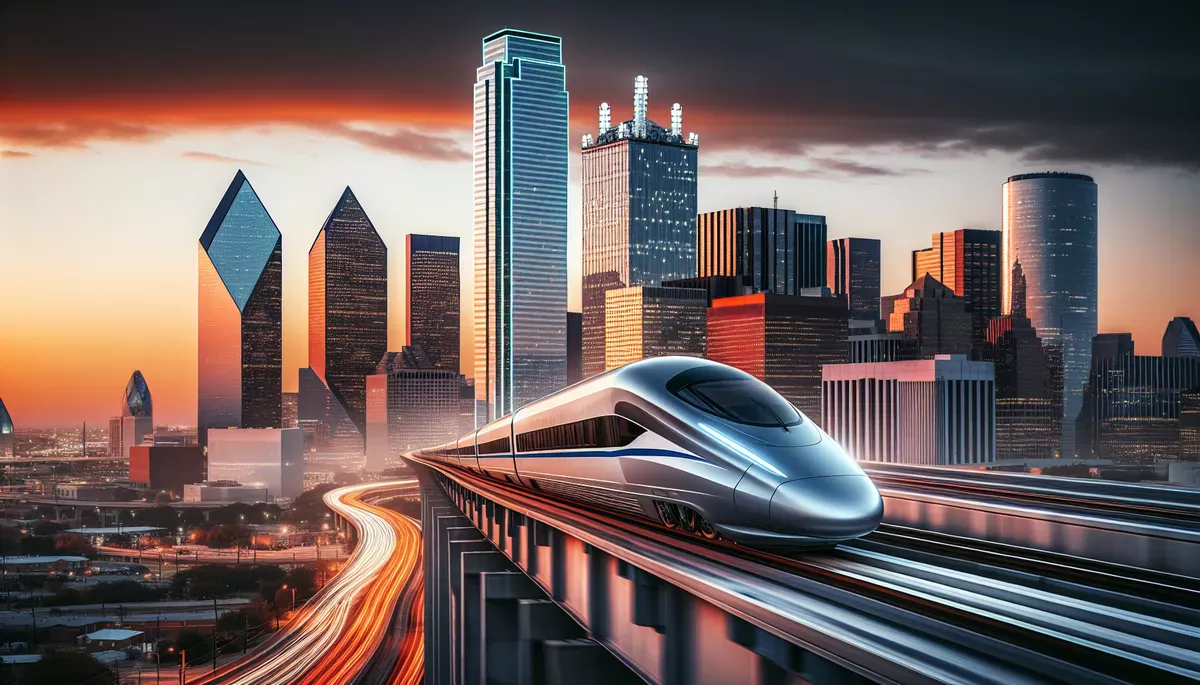 Texas high-speed rail train.